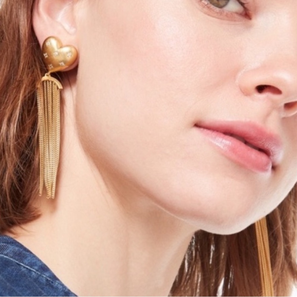 Kate spade heart tassel drop earrings - Picture 2 of 7